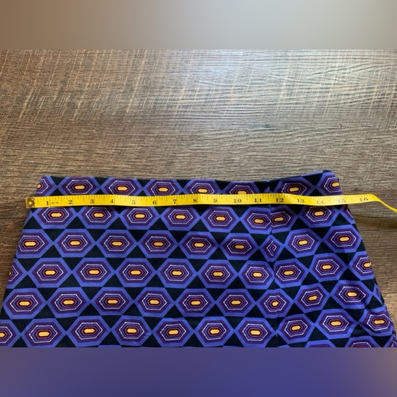 KATE SPADE Saturday Mini Skirt straight cotton blend sz 6 abstract retro NWOT - Picture 6 of 9